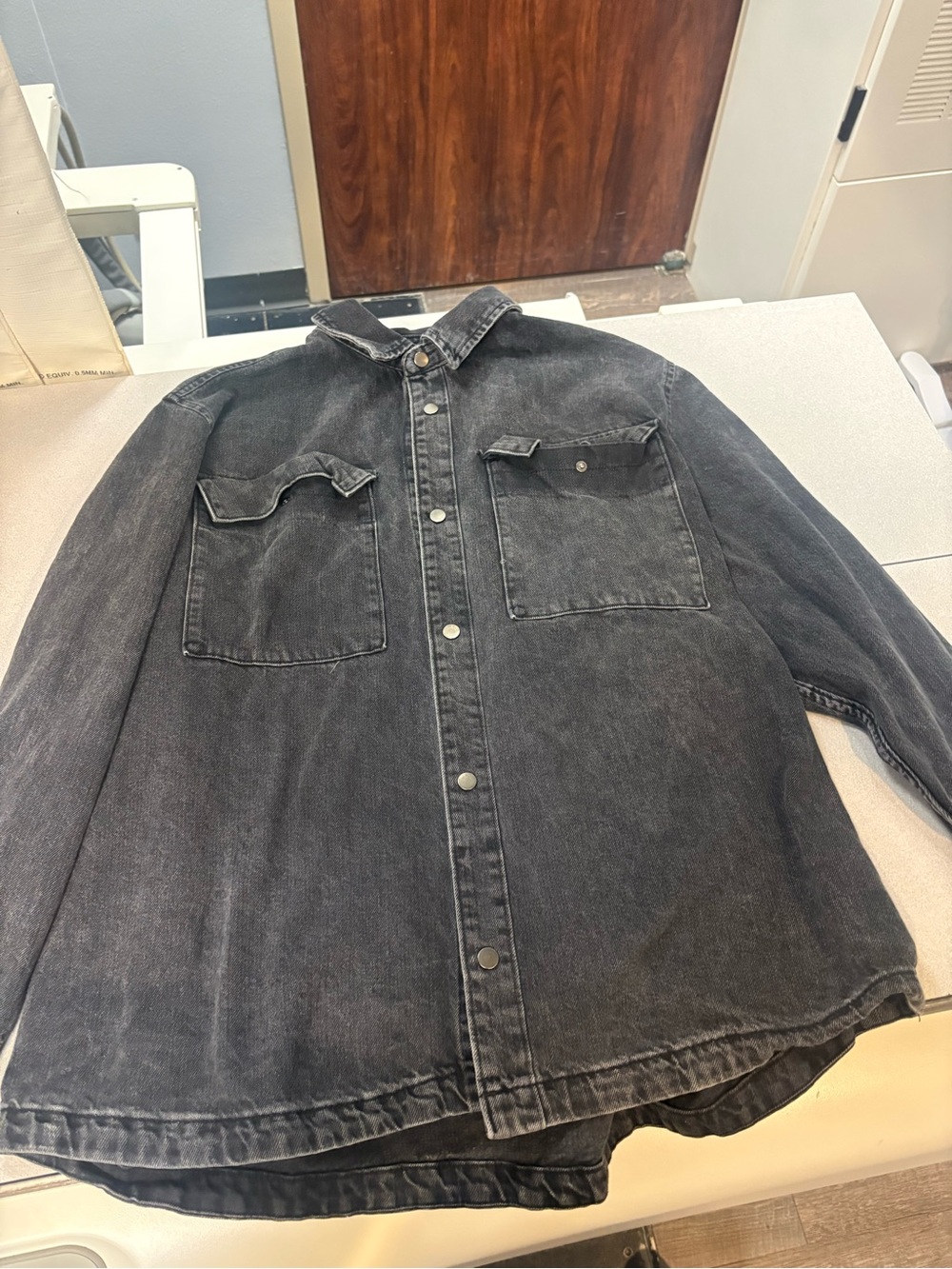 No Boundaries Black Denim Button-Up Shirt